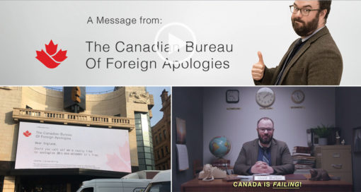 OutsideThinkers.ca creates The Canadian Bureau of Foreign Apologies to raise awareness for missed conservation goals